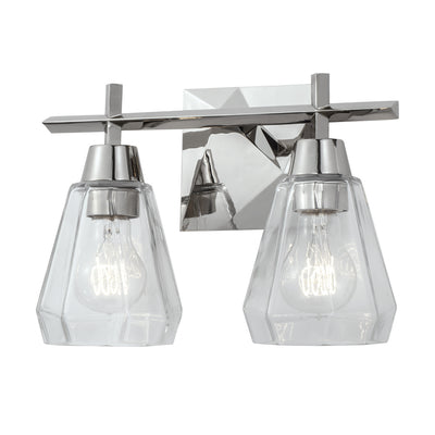 Norwell Lighting - 8282-PN-CL - Two Light Bath - Arctic - Polished Nickel