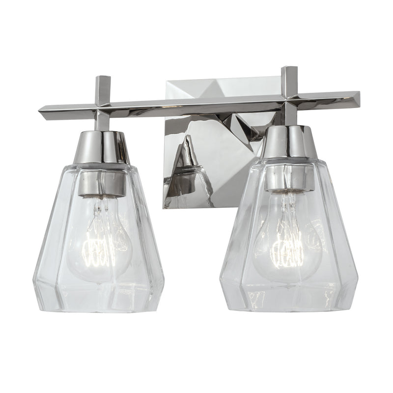 Norwell Lighting - 8282-PN-CL - Two Light Bath - Arctic - Polished Nickel