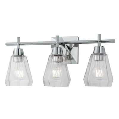 Norwell Lighting - 8283-PN-CL - Three Light Bath - Arctic - Polished Nickel