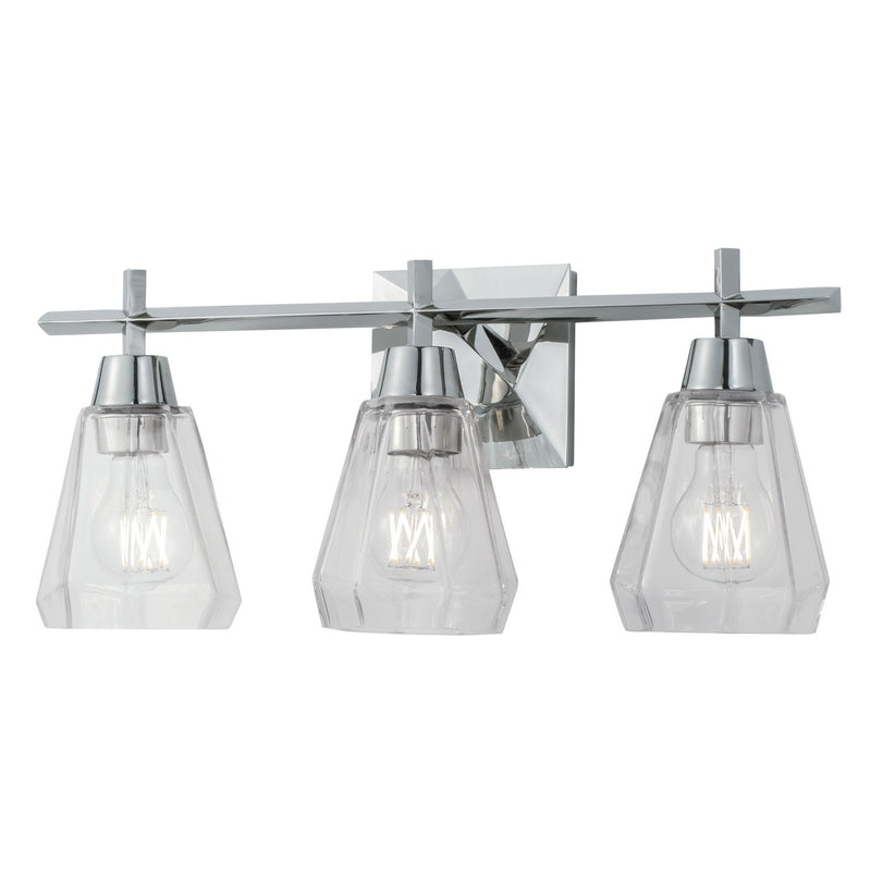Norwell Lighting - 8283-PN-CL - Three Light Bath - Arctic - Polished Nickel