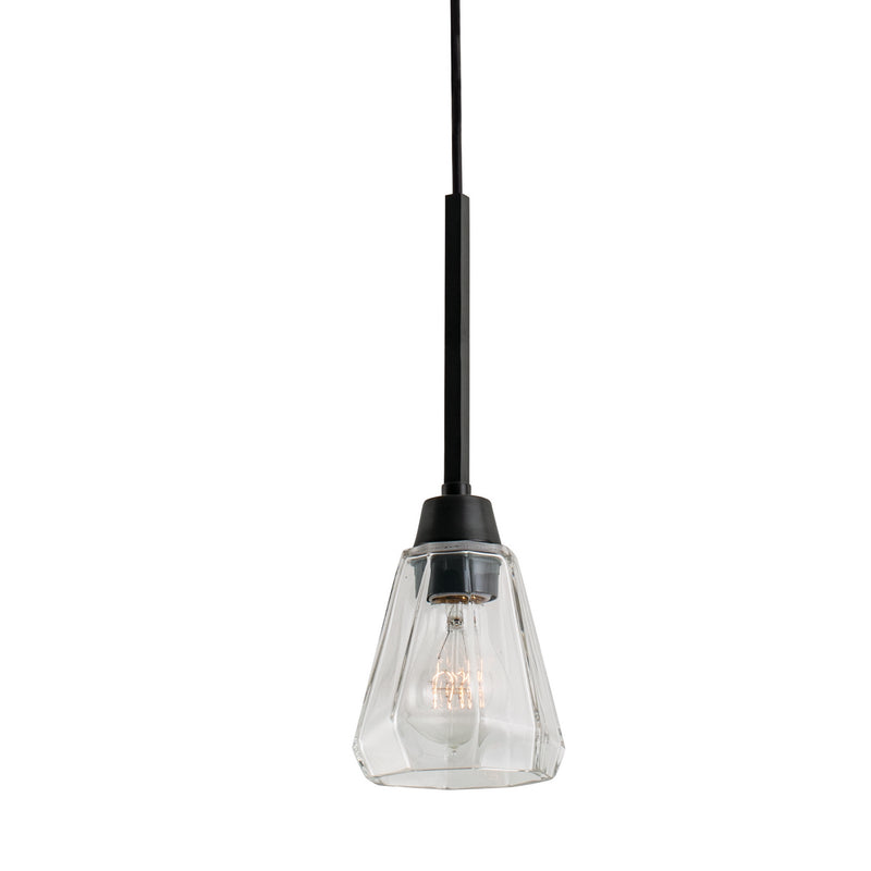 Norwell Lighting - 8284-ADB-CL - One Light Pendant - Arctic - Acid Dipped Black