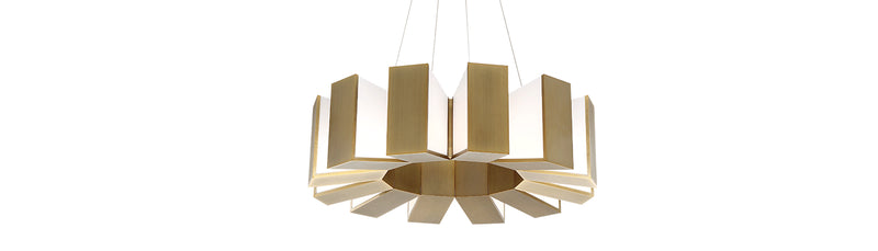 Modern Forms - PD-75934-AB - LED Chandelier - Chronos - Aged Brass