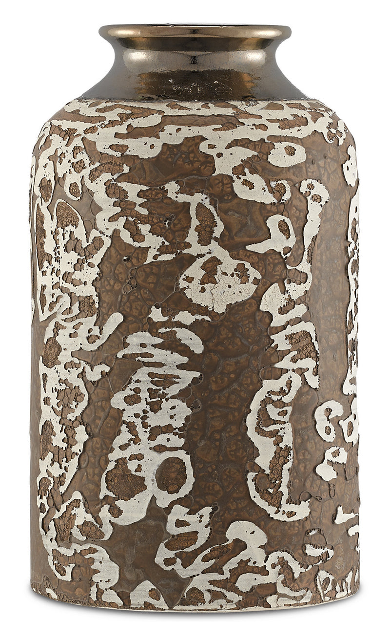 Currey and Company - 1200-0059 - Vase - Tawny - Tawny Reactive Glaze/Metallic Bronze