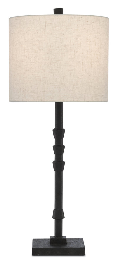 Currey and Company - 6000-0344 - One Light Table Lamp - Lohn - Molé Black