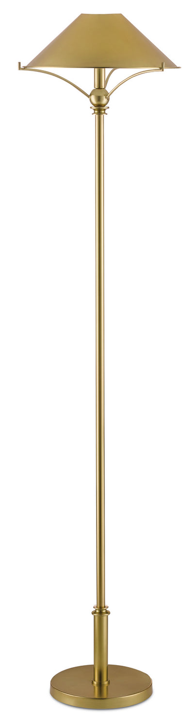 Currey and Company - 8000-0050 - One Light Floor Lamp - Maarla - Polished Brass