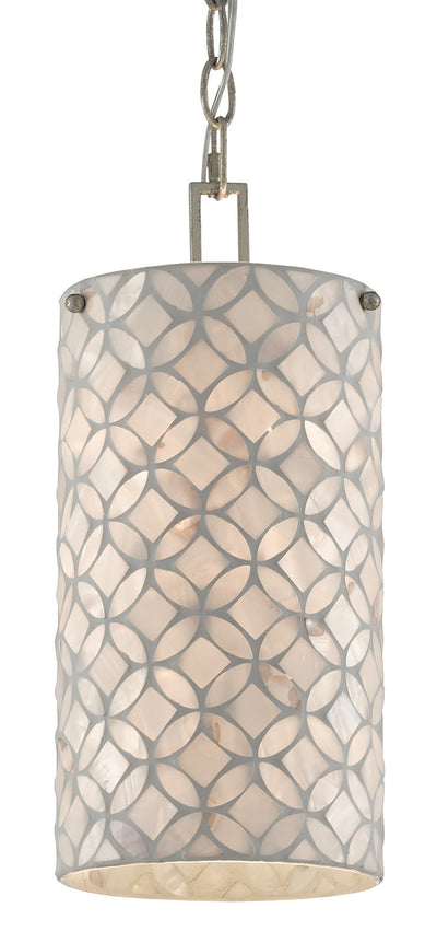 Currey and Company - 9000-0490 - One Light Pendant - Ellison - Pearl/Antique Silver Leaf
