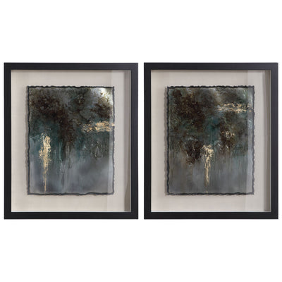Uttermost - 35366 - Framed Prints, Set/2 - Rustic - Silver Leaf