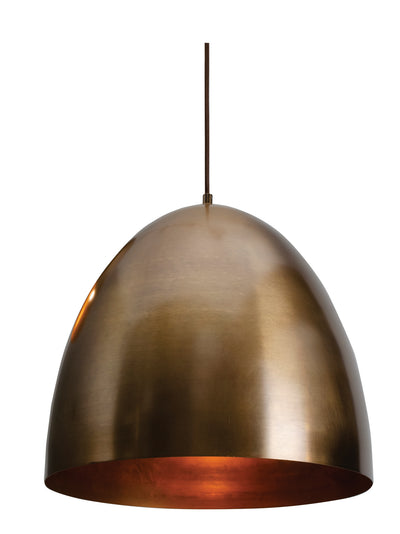 AFX Lighting - BKNP16QB - One Light Pendant - Brooklyn - Antique Brass