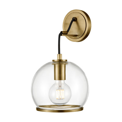 Alora - WV304001VBCG - One Light Wall Sconce - Coast - Clear Glass/Vintage Brass