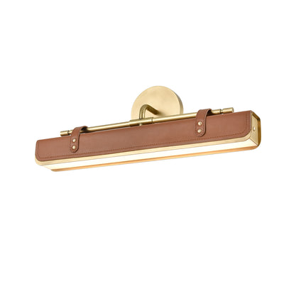 Alora - WV307919VBCL - LED Wall Sconce - Valise - Cognac Leather/Vintage Brass