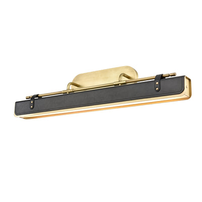 Alora - WV307931VBTL - LED Wall Sconce - Valise - Tuxedo Leather/Vintage Brass