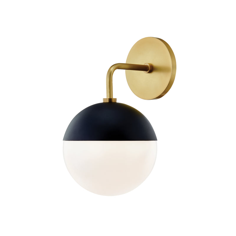 Mitzi - H344101-AGB/BK - One Light Wall Sconce - Renee - Aged Brass/Black