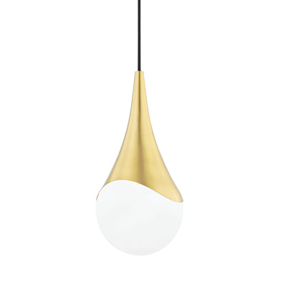 Mitzi - H375701S-AGB - One Light Pendant - Ariana - Aged Brass