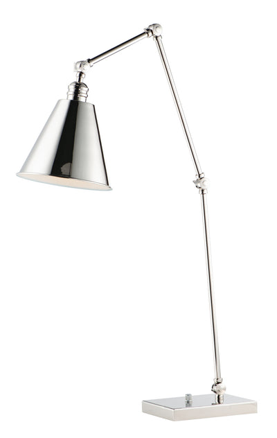 Maxim - 12226PN - One Light Table Lamp - Library - Polished Nickel