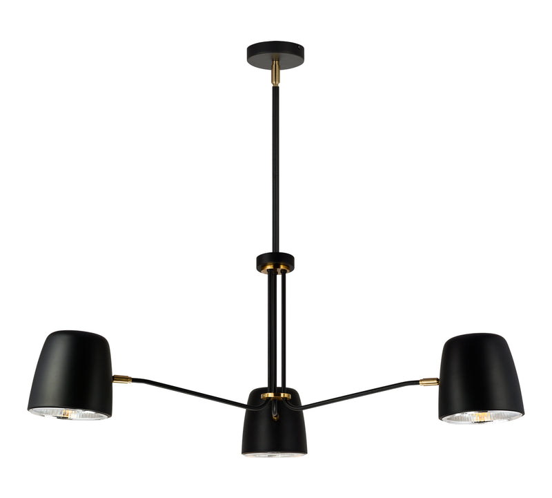 Matteo Lighting - C73703BK - Three Light Chandelier - Luca - Black