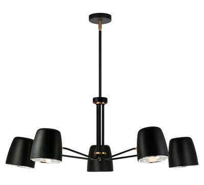 Matteo Lighting - C73705BK - Five Light Chandelier - Luca - Black