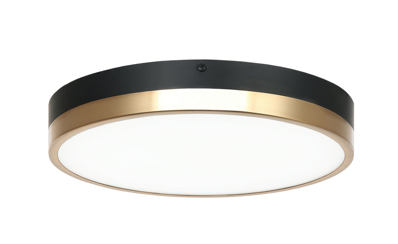 Matteo Lighting - M15301BKAG - LED Flush Mount - Tone - Black & Aged Gold Brass