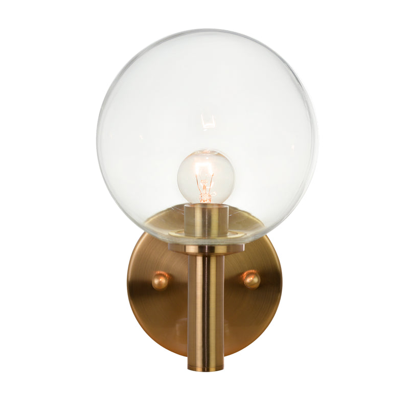 Matteo Lighting - S06001AGCL - One Light Wall Sconce - Cosmo - Aged Gold Brass