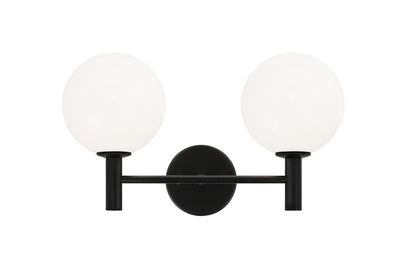 Matteo Lighting - S06002BKOP - Two Light Wall Sconce - Cosmo - Black