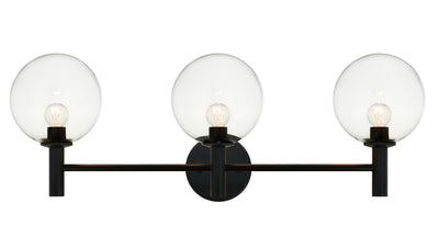 Matteo Lighting - S06003BKCL - Three Light Wall Sconce - Cosmo - Black