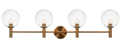 Matteo Lighting - S06004AGCL - Four Light Wall Sconce - Cosmo - Aged Gold Brass