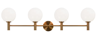 Matteo Lighting - S06004AGOP - One Light Wall Sconce - Cosmo - Aged Gold Brass
