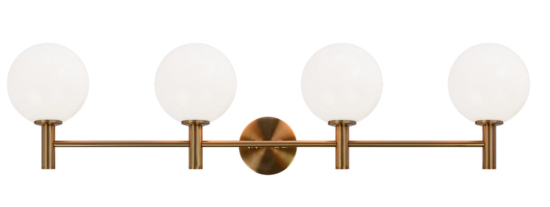 Matteo Lighting - S06004AGOP - One Light Wall Sconce - Cosmo - Aged Gold Brass