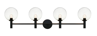 Matteo Lighting - S06004BKCL - Four Light Wall Sconce - Cosmo - Black