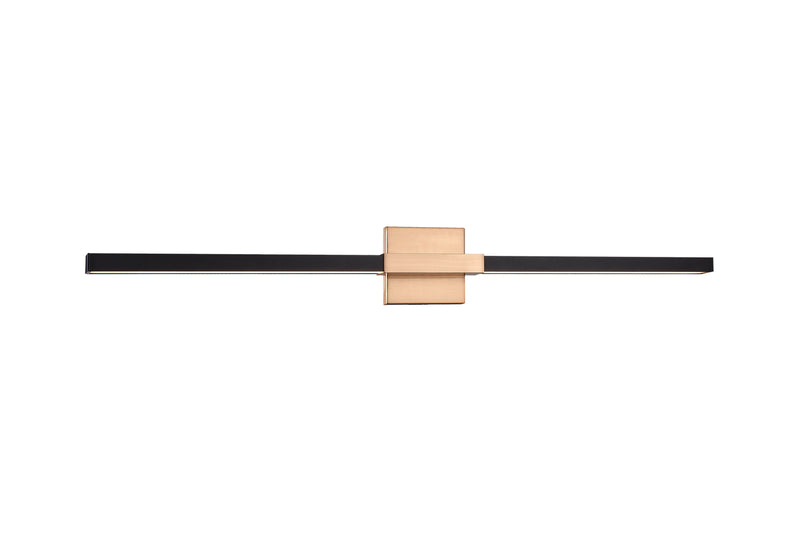 Matteo Lighting - W64736MBAG - LED Wall Sconce - Lineare - Matte Black & Aged Gold Brass