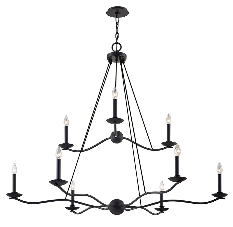 Troy Lighting - F6309-FOR - Nine Light Chandelier - Sawyer - Forged Iron