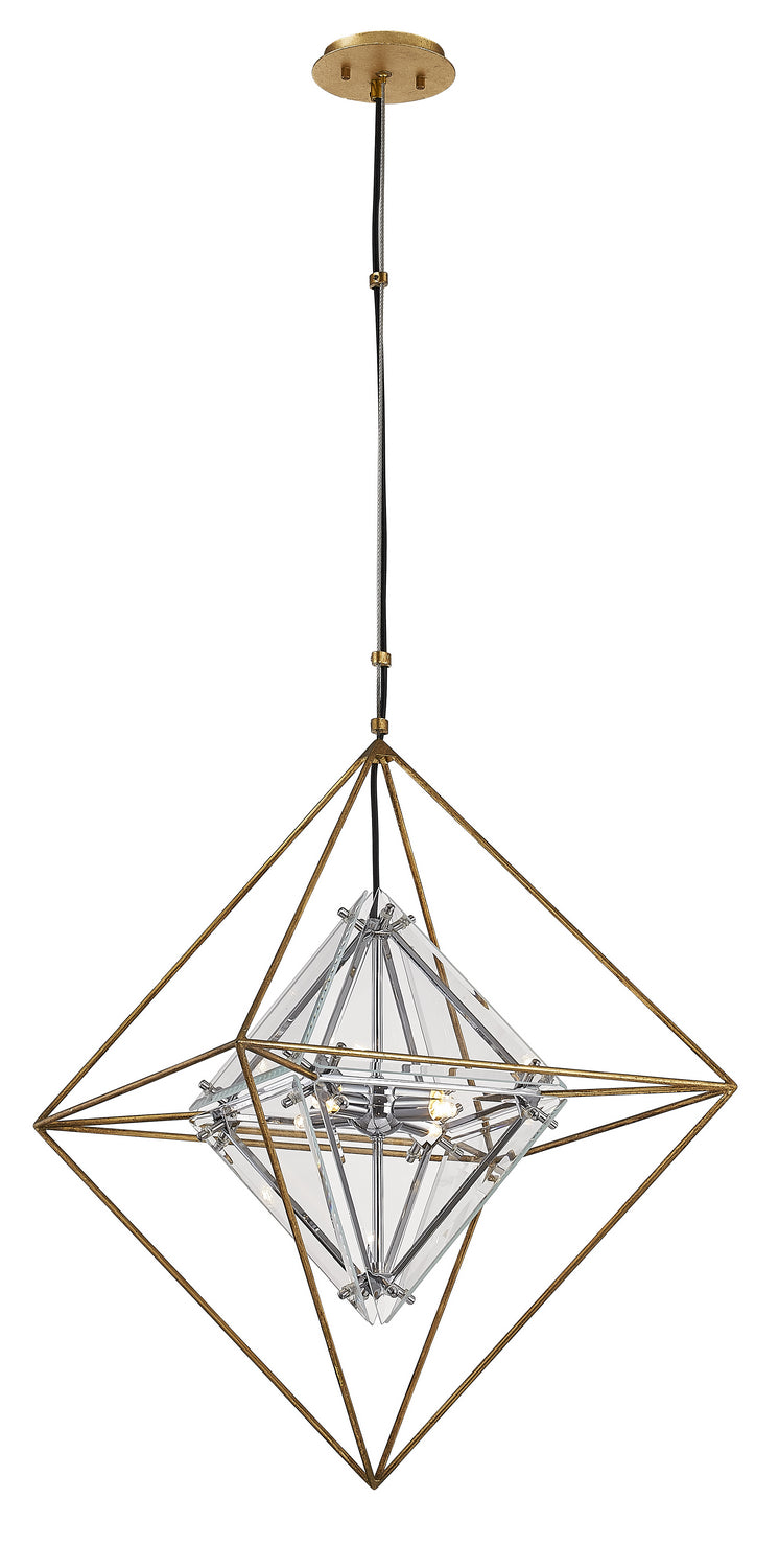 Troy Lighting - F7145 - Four Light Pendant - Epic - Gold Leaf
