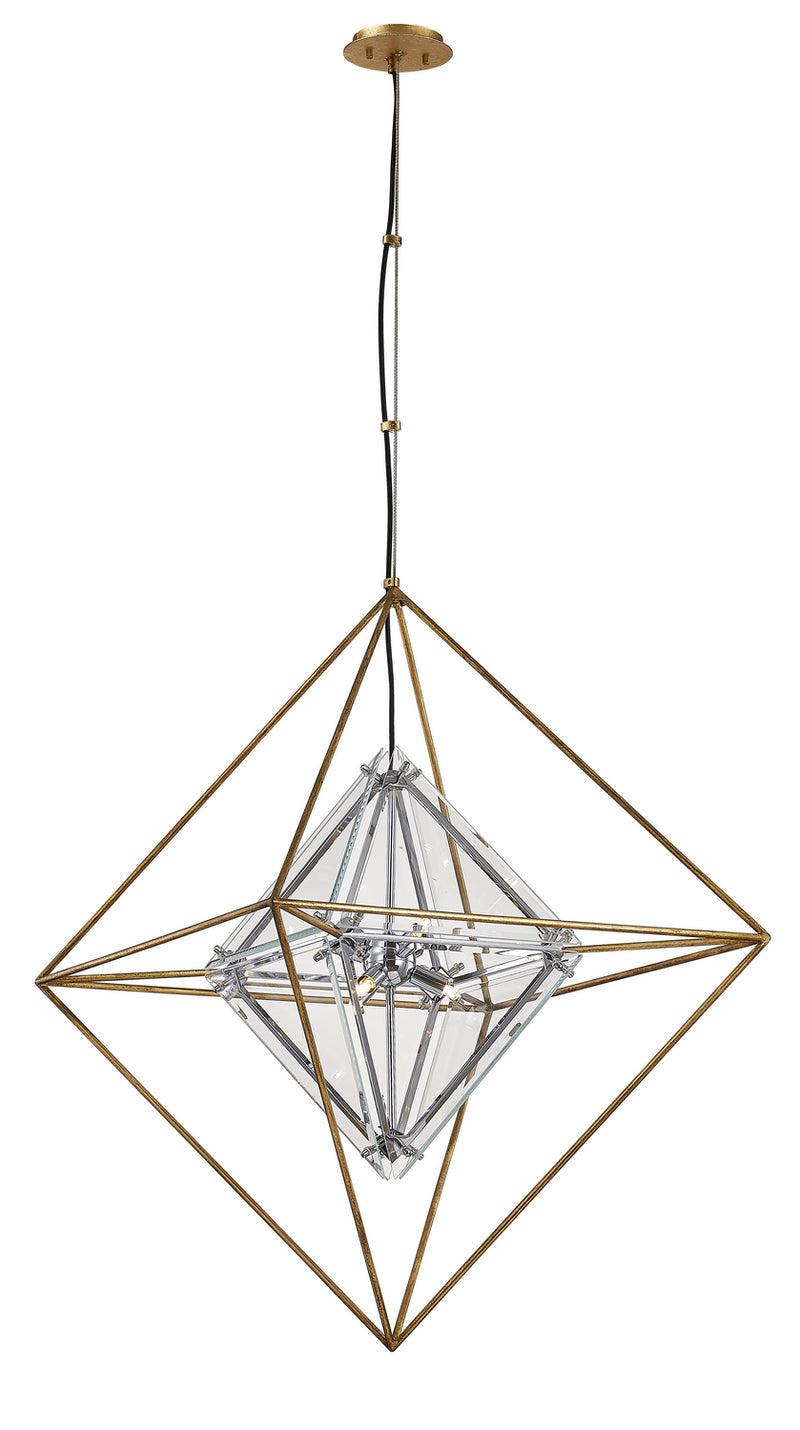 Troy Lighting - F7146 - Six Light Pendant - Epic - Gold Leaf