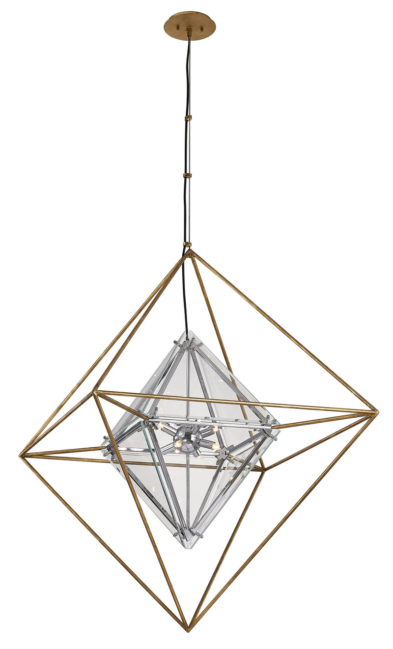 Troy Lighting - F7147 - Eight Light Pendant - Epic - Gold Leaf