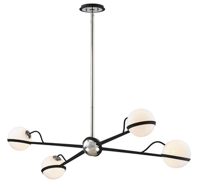Troy Lighting - F7167 - Four Light Island Pendant - Ace - Carbide Blk With Polished Nickel