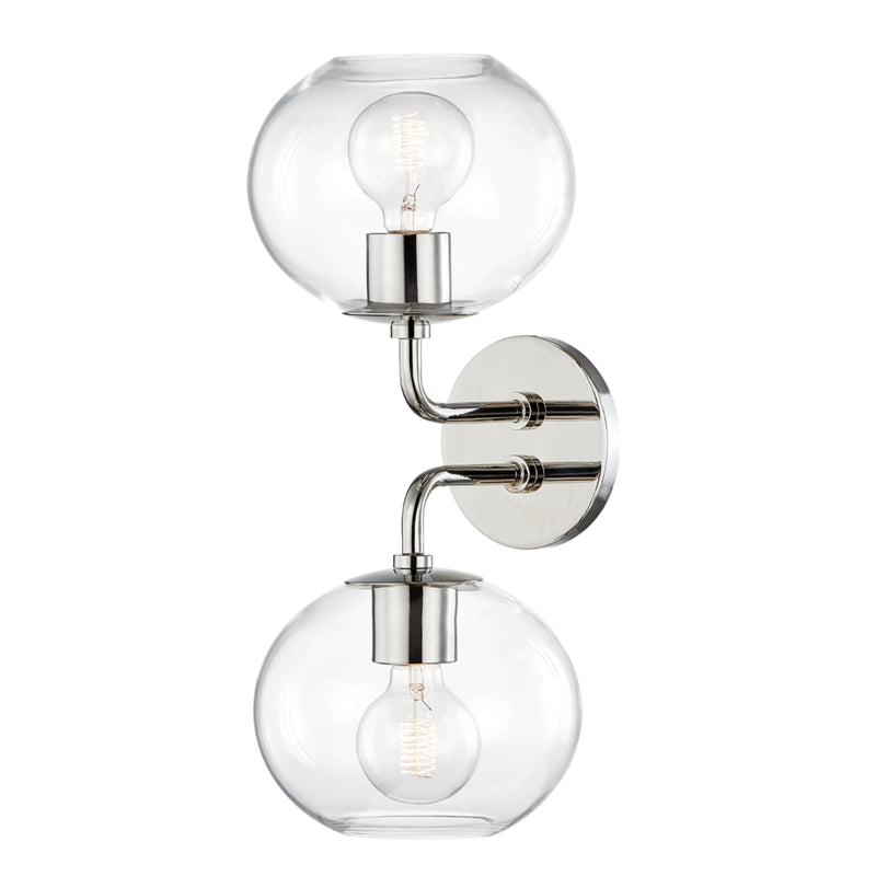 Mitzi - H270102-PN - Two Light Wall Sconce - Margot - Polished Nickel