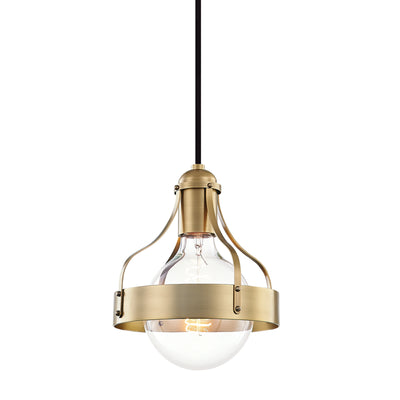 Mitzi - H271701-AGB - One Light Pendant - Violet - Aged Brass