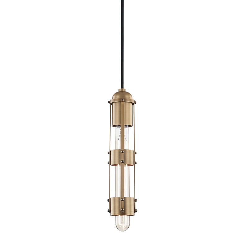 Mitzi - H272701-AGB - One Light Pendant - Violet - Aged Brass