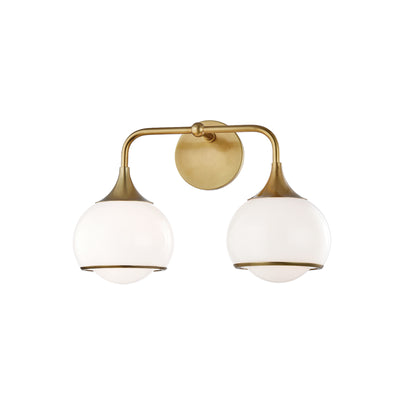 Mitzi - H281302-AGB - Two Light Wall Sconce - Reese - Aged Brass