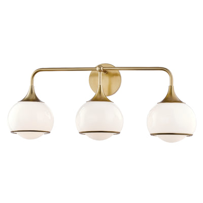 Mitzi - H281303-AGB - Three Light Wall Sconce - Reese - Aged Brass