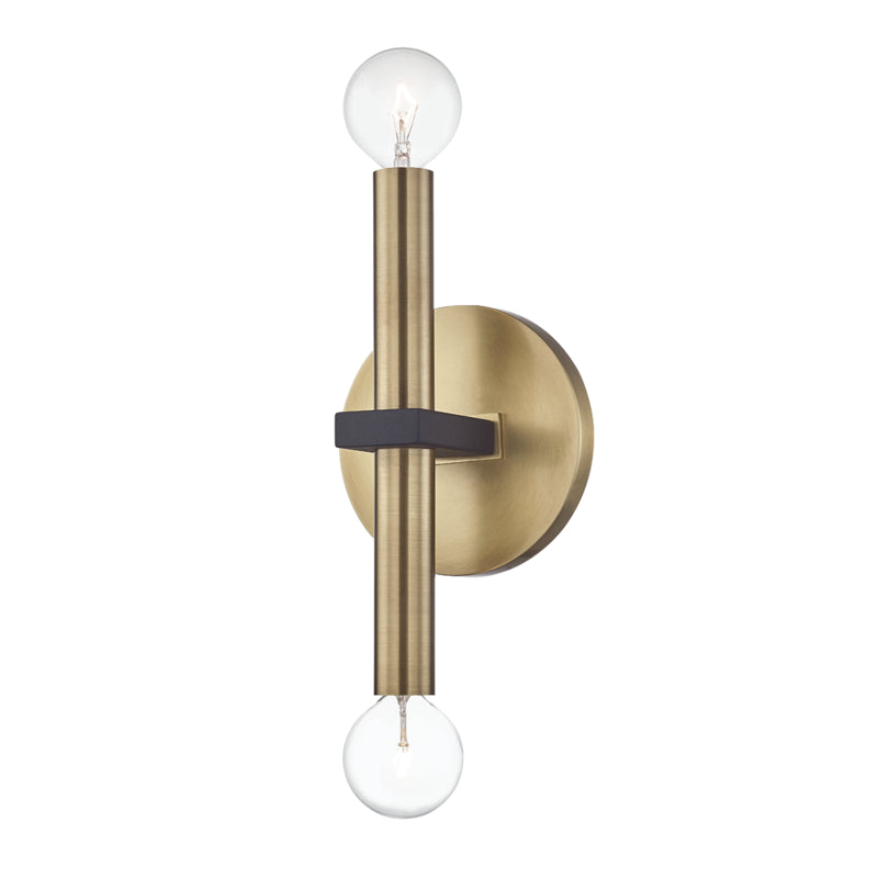 Mitzi - H296102-AGB/BK - Two Light Wall Sconce - Colette - Aged Brass/Black