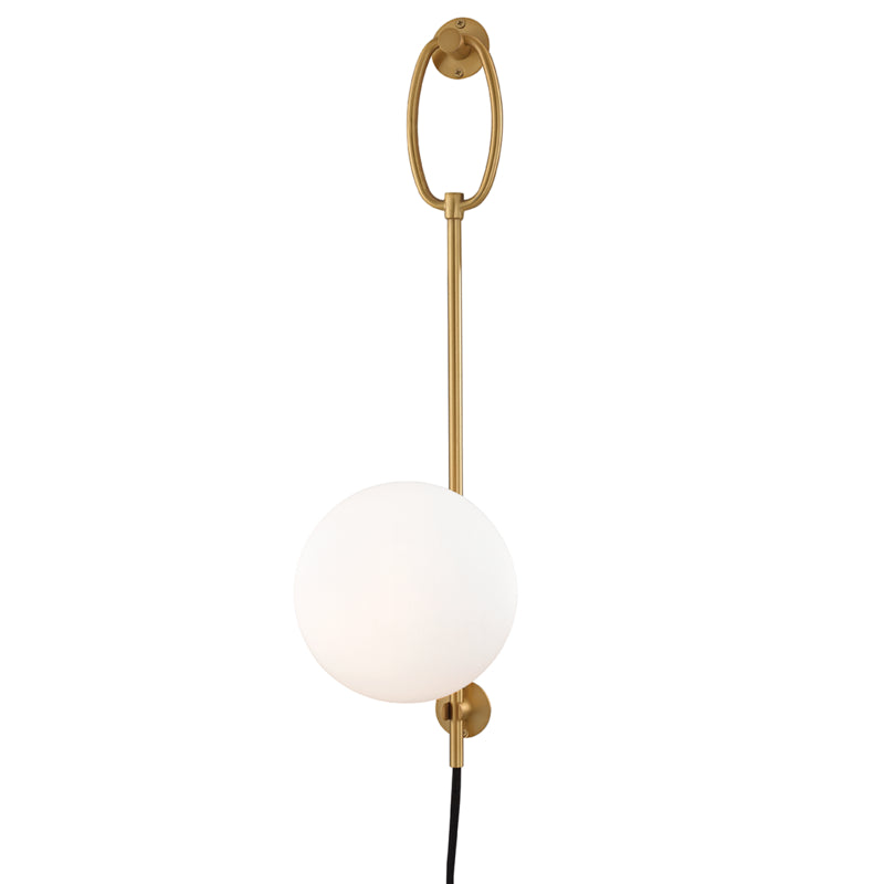 Mitzi - HL290101-AGB - One Light Wall Sconce With Plug - Gina - Aged Brass