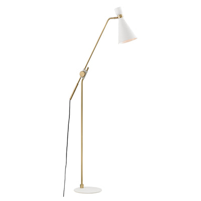 Mitzi - HL295401-AGB/WH - One Light Floor Lamp - Willa - Aged Brass/Soft Off White