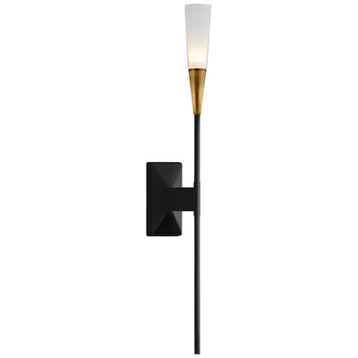 Visual Comfort Signature - CHD 2601BLK - LED Wall Sconce - Stellar - Matte Black and Antique Brass