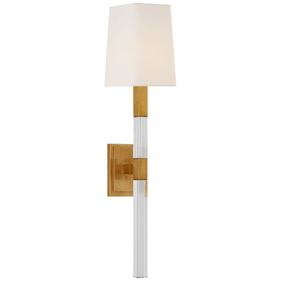 Visual Comfort Signature - CHD 2901AB/CG-L - One Light Wall Sconce - Reagan - Antique-Burnished Brass and Crystal