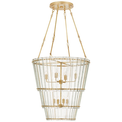 Visual Comfort Signature - S 5656HAB-AM - Eight Light Chandelier - Cadence - Hand-Rubbed Antique Brass