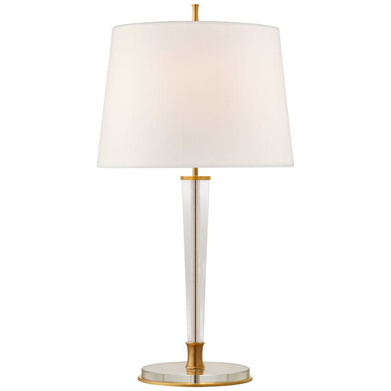 Visual Comfort Signature - TOB 3942HAB-L - Two Light Table Lamp - Lyra - Hand-Rubbed Antique Brass and Crystal