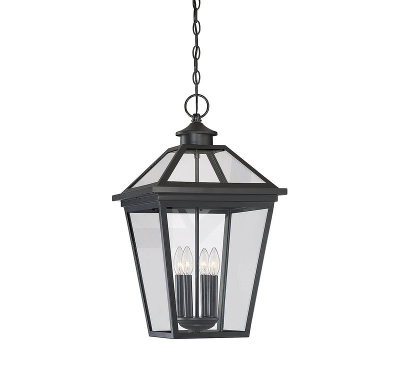 Savoy House - 5-148-BK - Four Light Outdoor Hanging Lantern - Ellijay - Black
