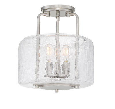 Savoy House - 6-7790-3-SN - Three Light Semi-Flush Mount - Avalon - Satin Nickel