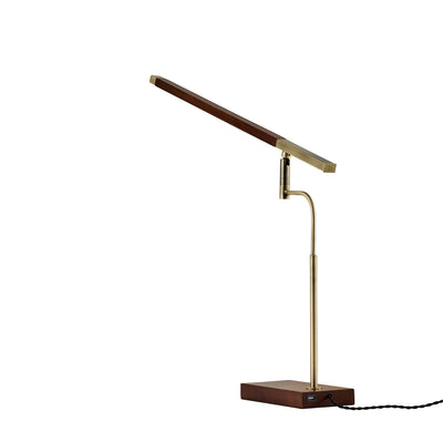 Adesso Home - 3046-15 - LED Desk Lamp - Barrett - Walnut Wood