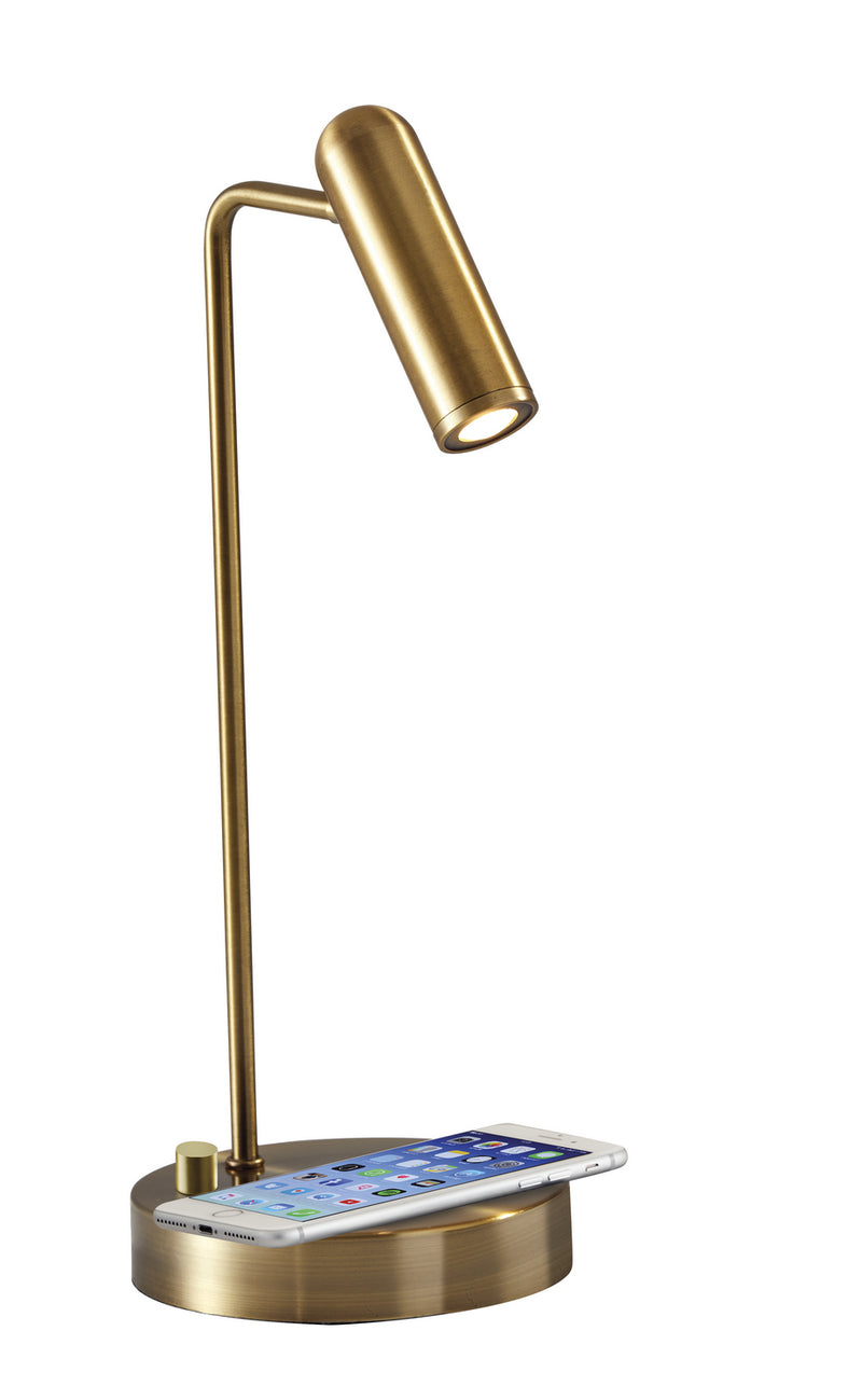 Adesso Home - 3162-21 - LED Desk Lamp - Kaye - Antique Brass